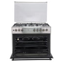Mika MST90PU5GHI/2WFO Standing Cooker - 5 gas burners with Dual WOK by Sabaf, Auto ignition