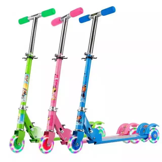 Scooter for Kids Toddlers - 2-wheel, Adjustable Height, Steering Lock, Chrome Wheels