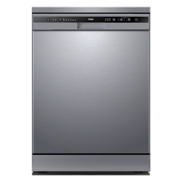 Mika MDWFS1201P6S Dish Washer - 12 Place Setting, 6 Programs: ECO, Glass, 90 Min, Rapid, Intensive/Heavy & Self Clean