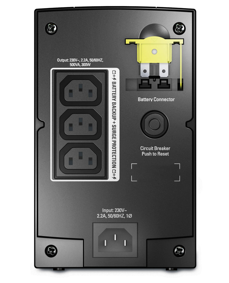 APC BX500CI Back-UPS 500VA AVR IEC outlets UPS