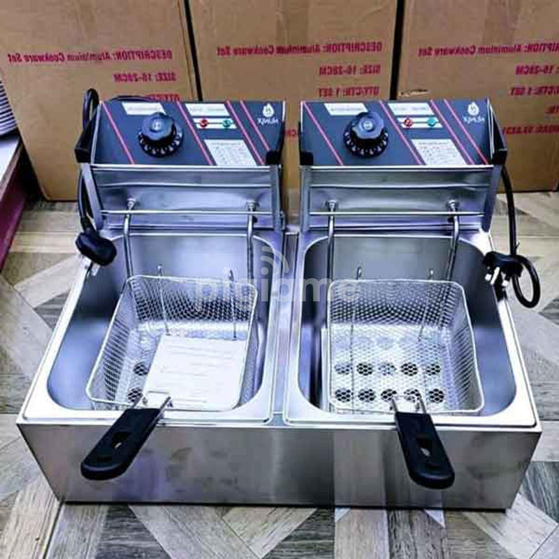 Nunix MF-02 Electric Double Deep Fryer - Double Tank capacity: 6L+6L, Adjustable temperature control, Easy to use