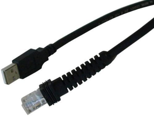 Datalogic Scanning 90A052055 Cable for Barcode Scanner, CAB-412, SH-5008, IBM USB, PWR Plus, Coil, 4.6 m Length