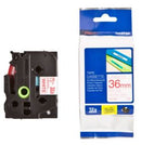 Brother TZE-262 Label Printer Tape 36mm Tape Cassette – Red on White