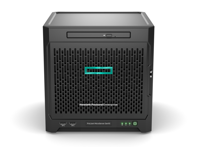 HPE 873830-421 ProLiant MicroServer Gen10 X3216 1P 8GB-U 4LFF NHP SATA 200W PS Entry Server
