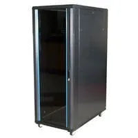 32U 600 x 800 Free Standing Cabinet- Lockable Front and Rear Doors, Wheels for easy movement