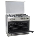 Mika MST90PU5GHI/2WFO Standing Cooker - 5 gas burners with Dual WOK by Sabaf, Auto ignition