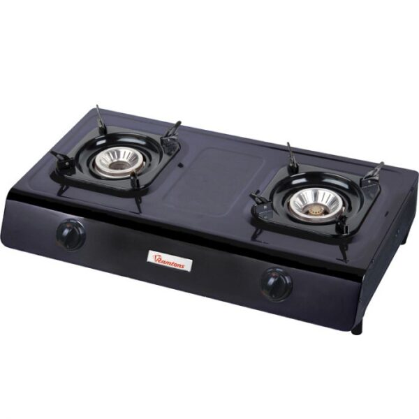 Ramtons RG/516 2 Burner Table Top Gas Cooker - Non Stick Body, Auto ignition