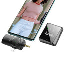 Hoco S31 stream wireless microphone with 3-in-1 Receiver  for Lightning - Wireless connection, 50 meters Transmission rang,  microphone 400mAh, receiver 320mAh.