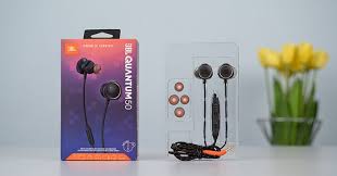 JBL Quantum 50 In-ear wired gaming headset - with Quantum SOUND technology,  volume slider and mic mute