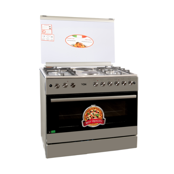 Von F9E50E2/ F9E42G2.IL.S/ VAC9F042WX 4 Gas + 2 Electric Cooker - Electric oven & grill, Fan assisted oven