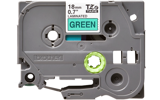 Brother TZe-741 Labelling Tape Cassette – Black on Green, 18mm wide