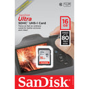 Sandisk 16GB Ultra SDHC memory card for camera