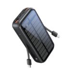 Promate Ecolight solar 20000mAh  Powerbank - with Built-in USB-C & Lightning Cables