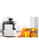 Panasonic Durable Low-Angle Cutter Juicer(MJ-H100WTZ)  - 0.5L Juice Cup, 1.7L Pulp Container