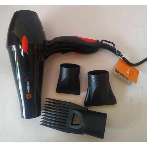 Sayona SY-800 Hair Dryer - 3 power levels, Motor voltage: 2000-2200w, Power source: AC 220-240V 50/60Hz 