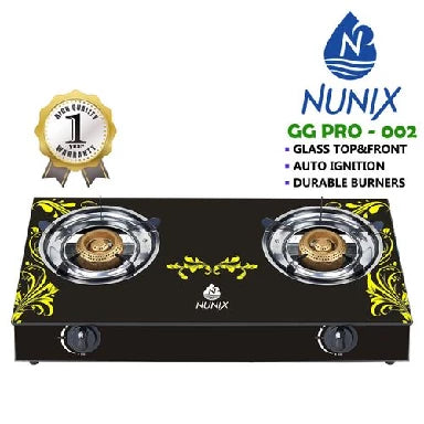 Nunix GG PRO Tampered Glass Top Gas Table Cooker