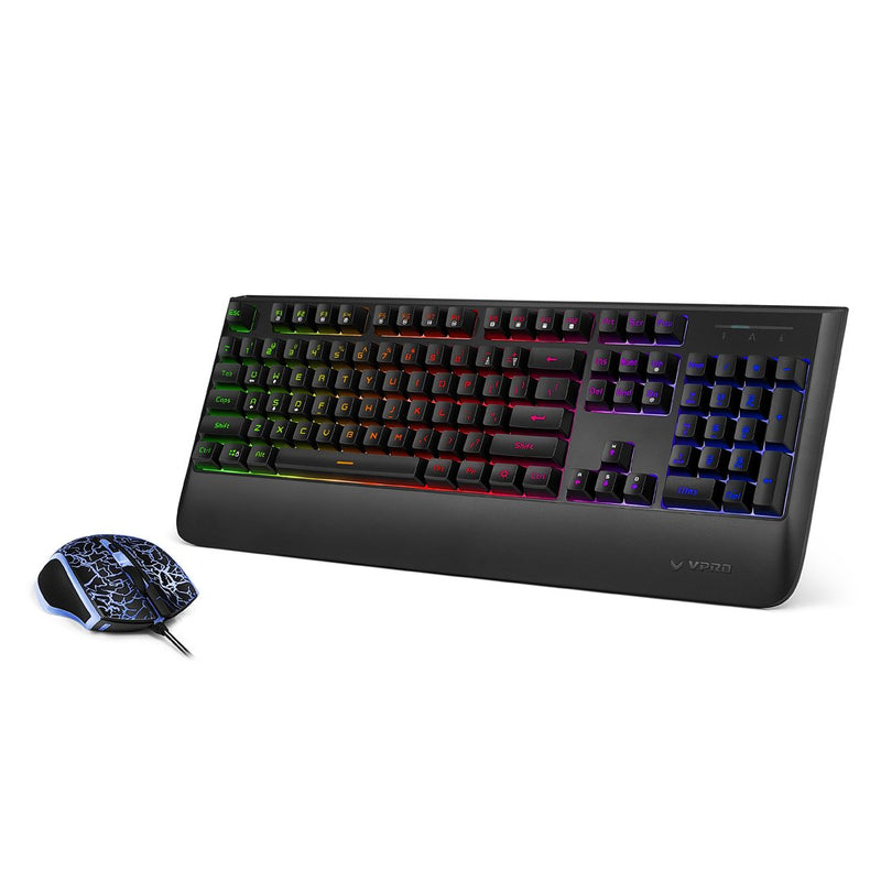 Vpro V110 Backlit Gaming Keyboard and Optical Gaming Mouse