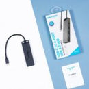 Vention TGKBB Type C to 4 Port USB 3.0 Hub - with Power Supply, 0.15M, 5Gbps Data Transfer Speed
