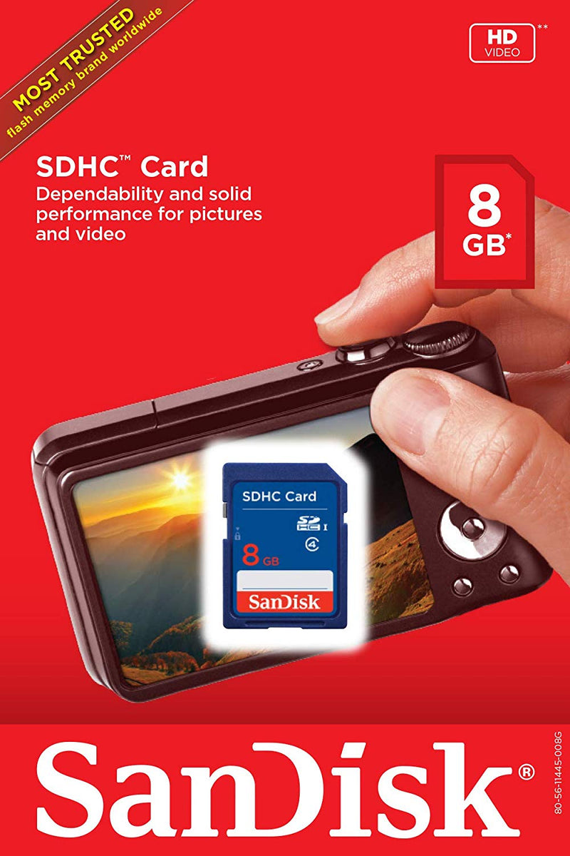SanDisk 8GB SDHC Flash Memory Card for Camera