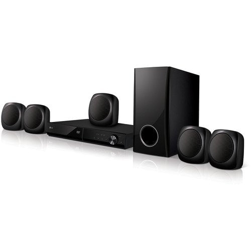 LG LHD427 5.1Ch DVD Home Theatre System- FM & CD Player, 4 Satellite Speakers