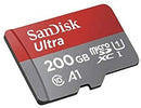 SanDisk 200GB Micro SDXC Ultra Memory Card Class 10 UHS-1 (SDSQUAR-200G-GN6MN)