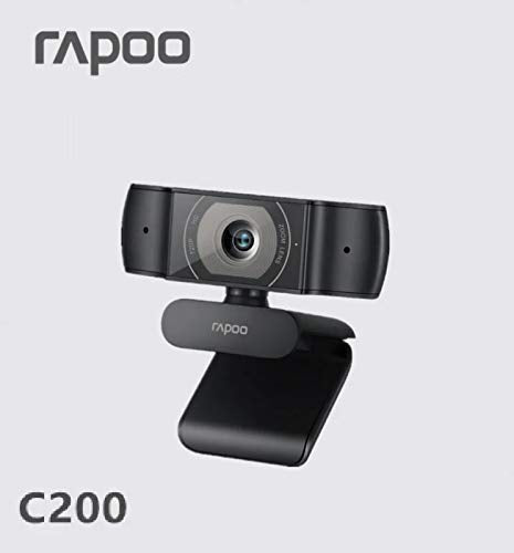 Rapoo C260 1080P 360° Horizontal, 100° Super Wide-Angle Webcam with Microphone for Live Broadcast Video Calling Conference