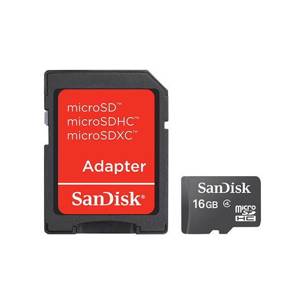 SanDisk microSDHC Card with Adapter 16GB for phone (SDSDQM-016G-B35A)