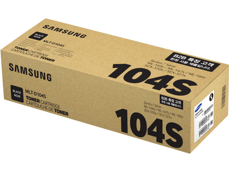 Samsung MLT-D104S Black - Original - Toner Cartridge - for ML-1660, 1665, 1667, 1670, 1675, 1860, 1865, 1865W, 1867, SCX 3200, 3205, 3205W, 3207