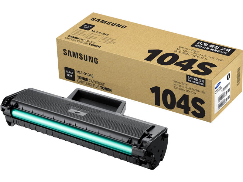 Samsung MLT-D104S Black - Original - Toner Cartridge - for ML-1660, 1665, 1667, 1670, 1675, 1860, 1865, 1865W, 1867, SCX 3200, 3205, 3205W, 3207