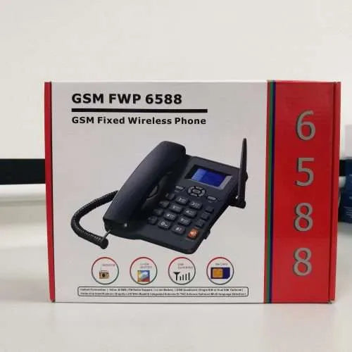 GSM FWP 6588 Fixed Wireless Phone - with SIM Card Slot, Caller ID, Dot-matrixed display , Multi-languages selection
