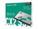 Team Group CX2 2.5" 512GB SATA III 3D NAND Internal Solid State Drive (SSD) T253X6512G0C101