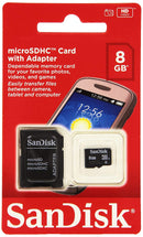 SanDisk microSDHC Card with Adapter 8GB for phone (SDSDQM-008G-B35A)