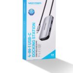 Vention TOAHB USB C (4 in 1) To HDMI/VGA/USB3.0/ Docking Station - High-speed transmission of 5Gbps