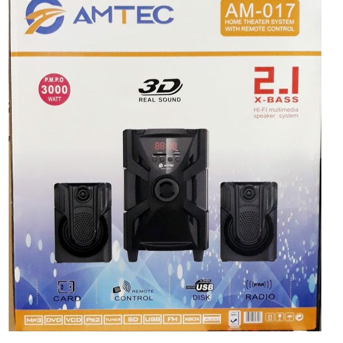 Amtec AM-017  2.1 CH Subwoofer Bluetooth Speaker- 5000WATTS PMPO