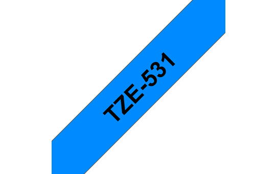 Brother TZe-531 Labelling Tape Cassette – Black on Blue, 12m