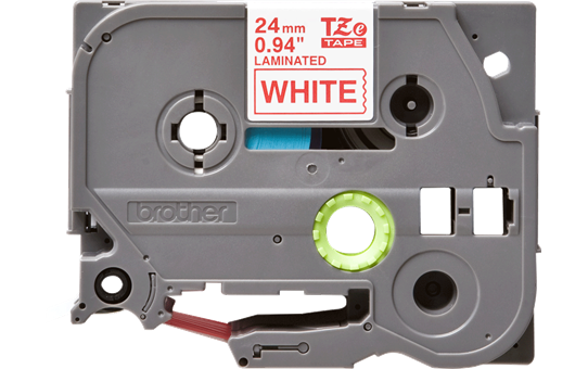 Brother TZe-252 Labelling Tape Cassette – Red on White, 24mm wide