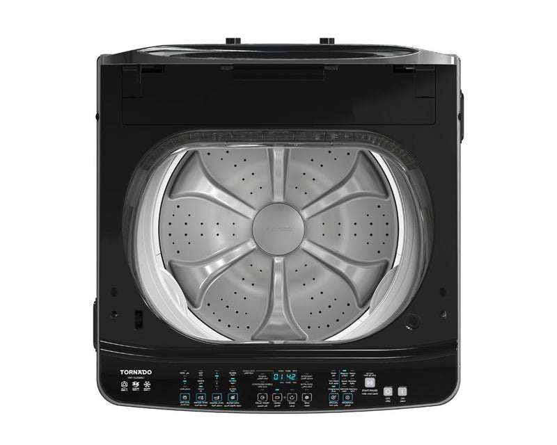 Tornado TWT-TLD15RSC 15 Kgs Top Automatic  Washing Machine - 2 Water Inlets ( Cold / Hot ), With Drain Pump