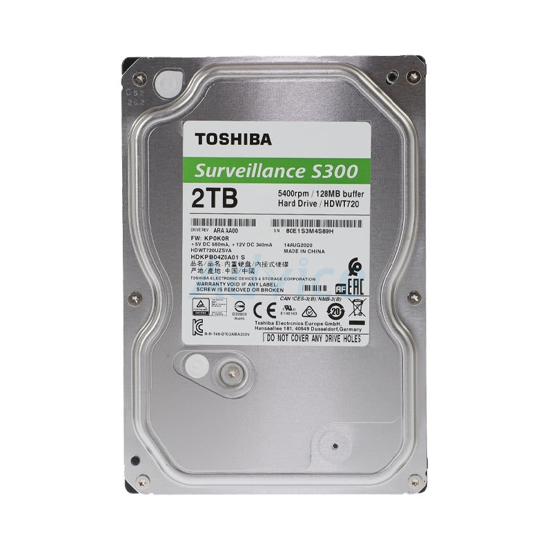 Toshiba S300 2TB Surveillance Hard Drive (HDWT720UZSVA5400PPM)