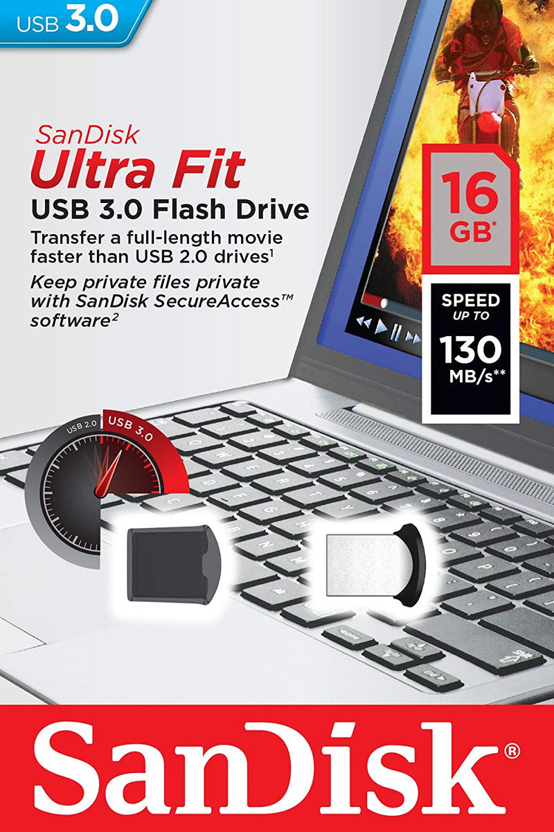 SanDisk Ultra Fit USB 3.0 Flash Drive 16GB