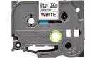 Brother TZE-251 24mm Black on White Label Printer tape