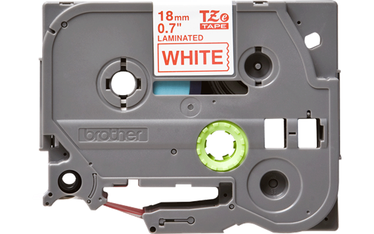 Brother TZe-242 Labelling Tape Cassette – Red on White, 18mm wide