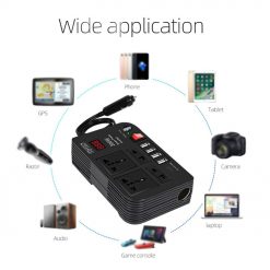 Green Lion Spark 3 Power Inverter - 300W, 4 USB port, Universal Pin sizes
