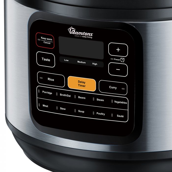 Ramtons RM/582 Electric Pressure Cooker - 6Ltrs , non-stick coating, 1100W
