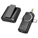 Hoco S31 stream wireless microphone with 3-in-1 Receiver  for Lightning - Wireless connection, 50 meters Transmission rang,  microphone 400mAh, receiver 320mAh.