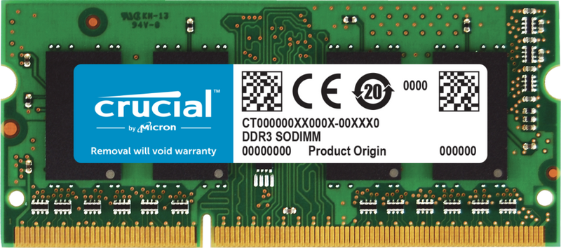 Crucial 4GB DDR3L-1600 SODIMM Laptop RAM (CT51264BF160BJ)