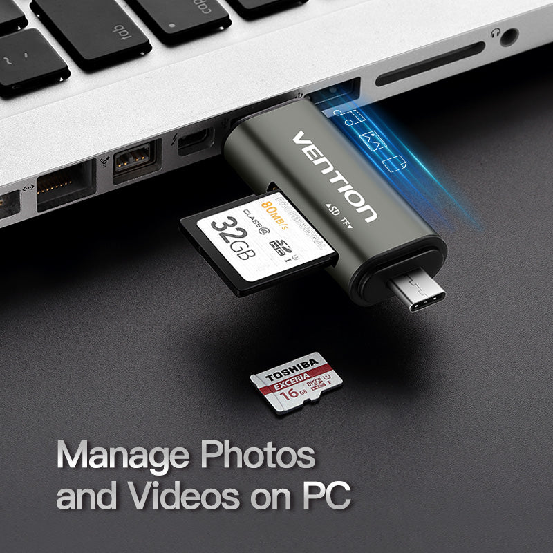 Vention USB 3.0 + Type C Micro USB Multi-function Card Reader (VEN-CCHH0)