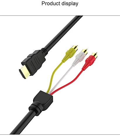 HDMI to RCA Cable, 1080P HDMI Male to 3rca Video Audio (B07Z6BD93L) AV Composite Male M / M Connector Adapter Cable Cord Transmitter (NO Signal Conversion Function), One-Way Transmission from HDMI to RCA for TV HDTV