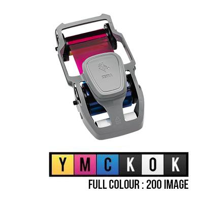 Zebra ZC300 Card Printer Ribbon Cartridge - 800300-360EM - Full Colour YMCKOK - 200 Prints