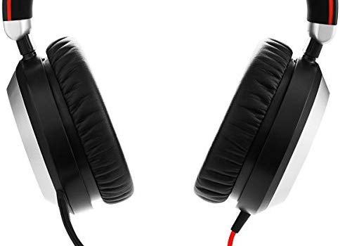 Jabra Evolve 80 - Professional Stereo Noise Cancelling Wired Headset/Music Headphones - UC - 7899-829-209
