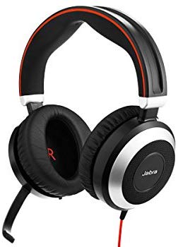 Jabra Evolve 80 - Professional Stereo Noise Cancelling Wired Headset/Music Headphones - UC - 7899-829-209